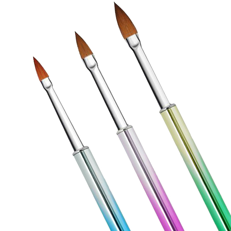 3pcs Nail Art Brush Set Nail Painting Brushes Nail Drawing Pen Nail Arts DIY