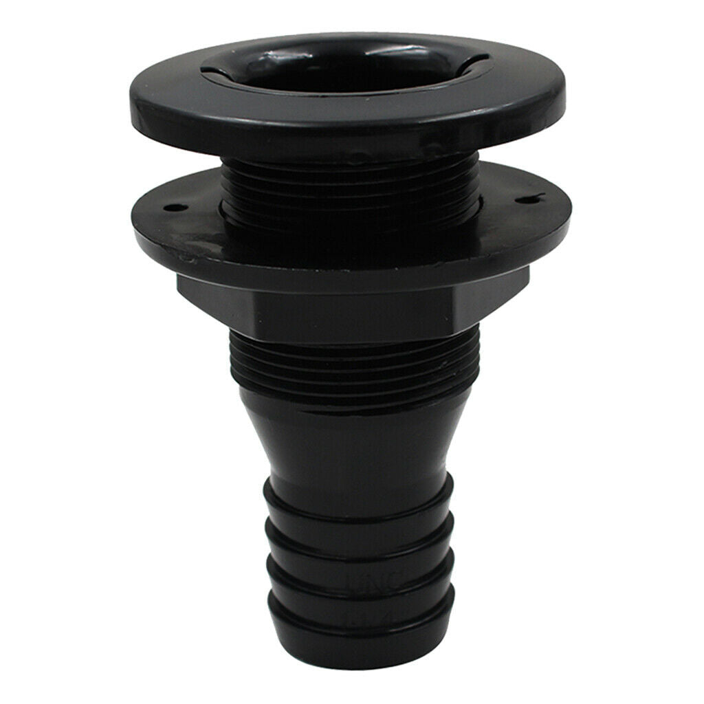 Black 1-1/4'' Marine Thru-Hull Fittings Replacement Yacht Parts for Boat