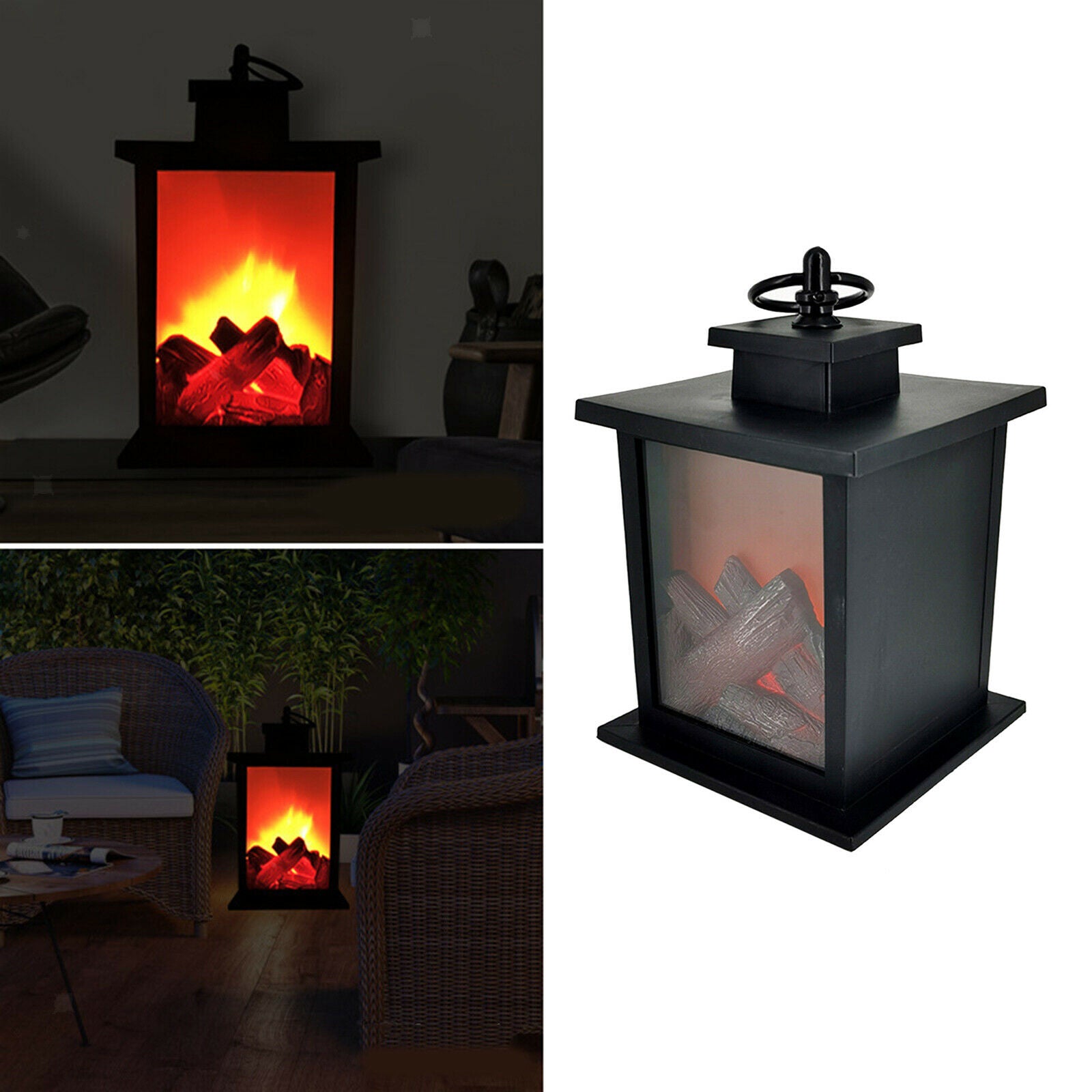 Retro LED Flame Effect Simulation Fireplace Light Home Bar Garden Yard Decors