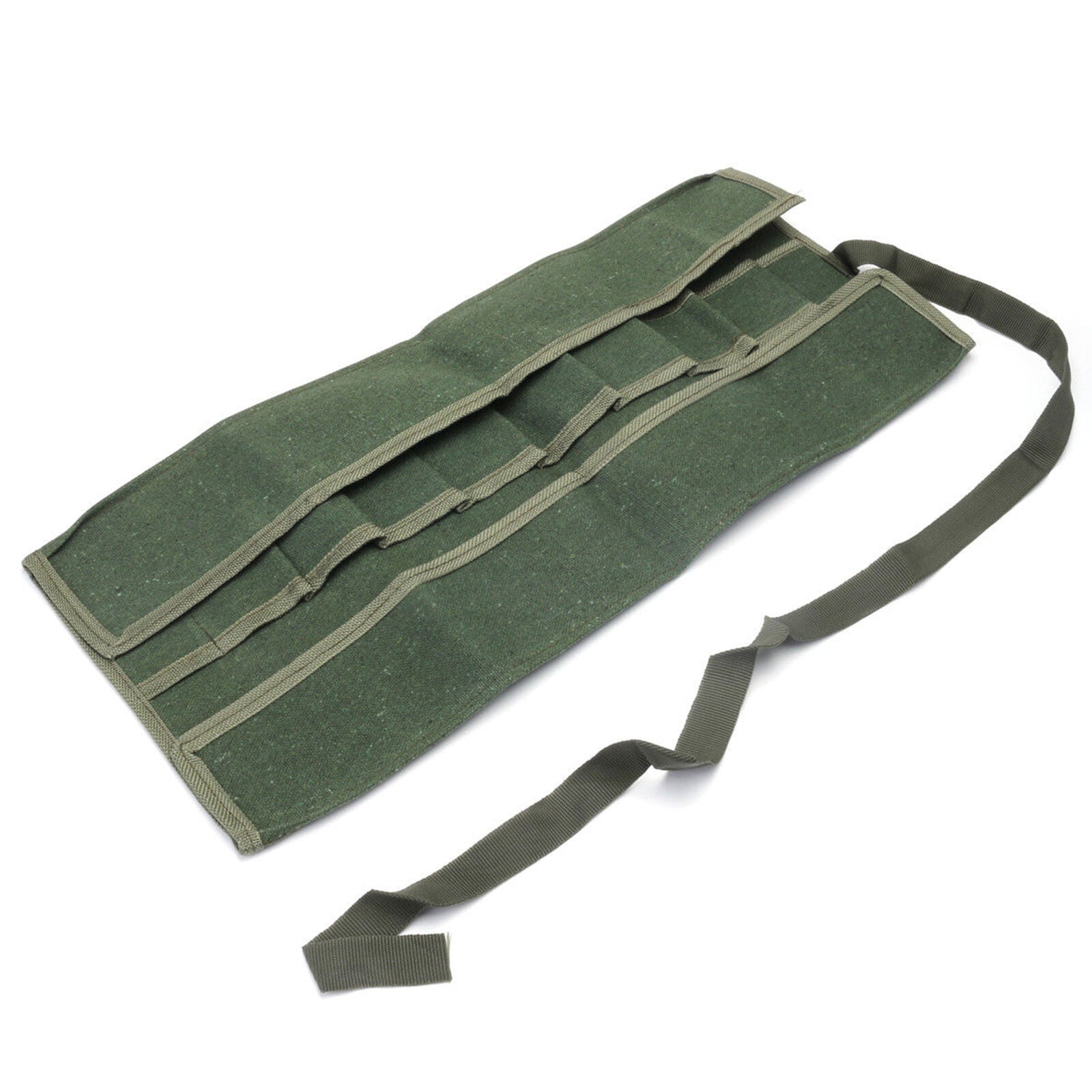 Green Canvas Bonsai Tool Storage Package Roll Bag Tool Organizer Case
