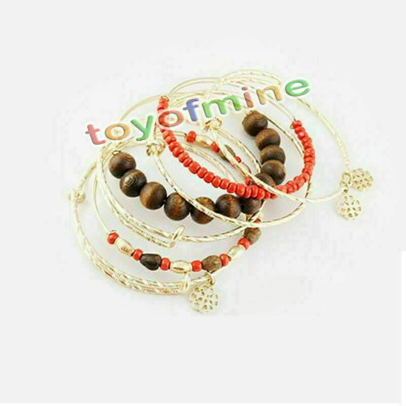 Multilayer Natural Pine Bead Bohemian Bracelet