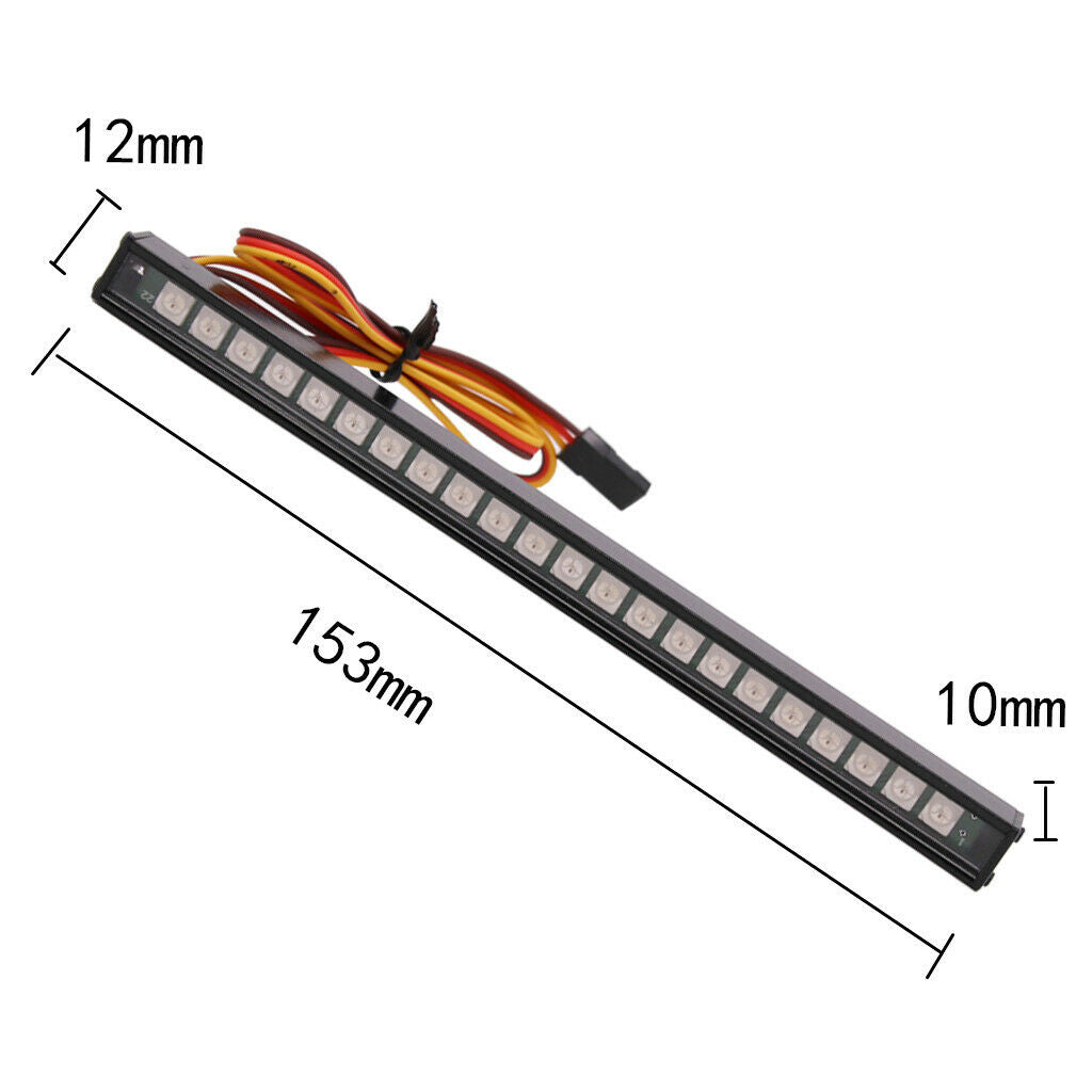 153MM 1/10 Scale RC Crawler Led Roof Light Bar for TRX4 SCX10 90046 90047