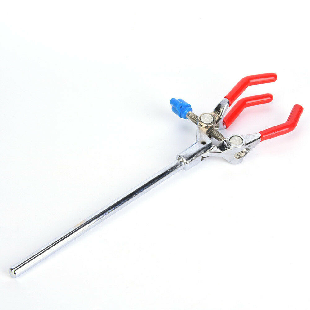 Adjustment Three Prong Lab Extension Flask Clip Clamp For Lab Stand Tube