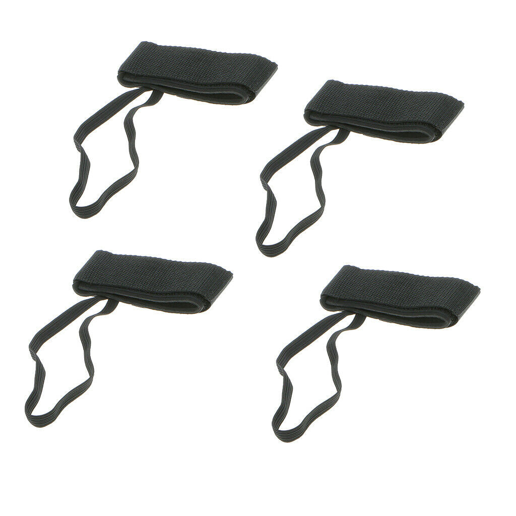 2 pairs of black fin holder fin straps for swimming snorkeling and