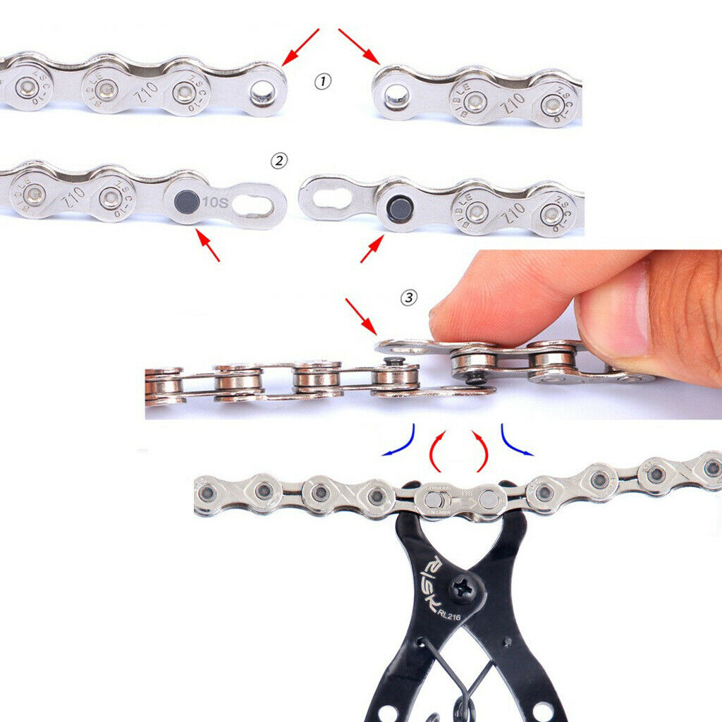 Portable Bike Chain Pliers Master Missing Link Opener Closer Clamp Hook