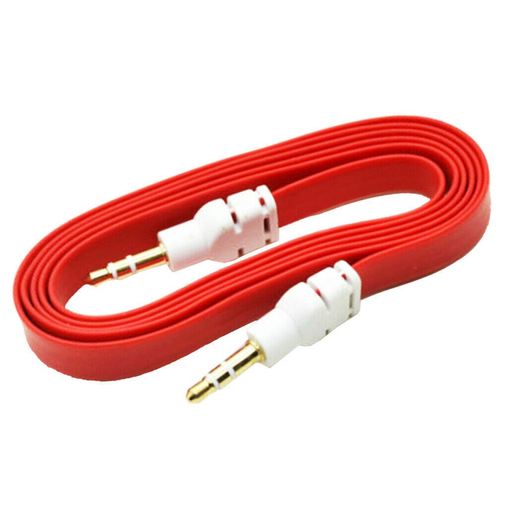 3.5mm   Male to Male Audio Cable Cord for Computer Mobile Phone Red