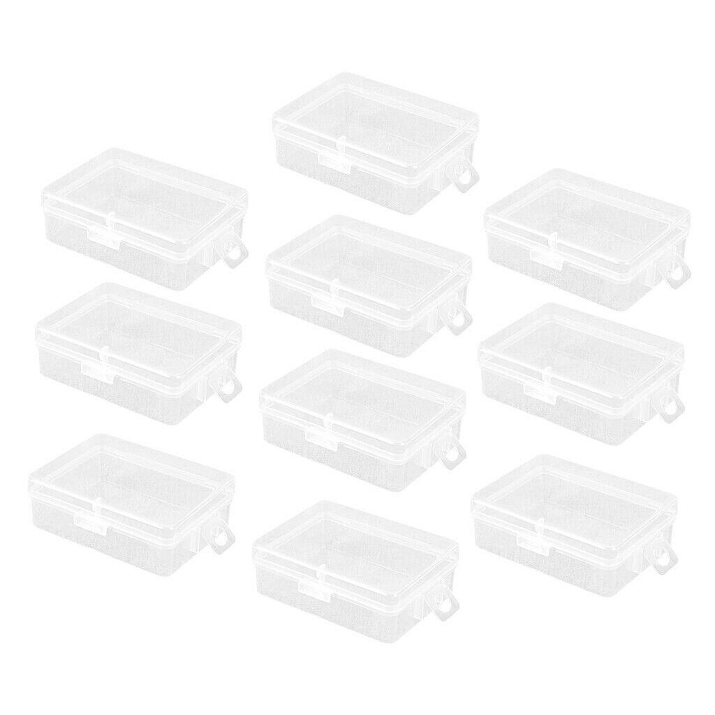 10pcs Clear Plastic Small Storage Box Box
