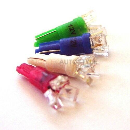 10x 286 T5 WEDGE PUSH DASH 3 WAY BUTTERFLY LED BLUE GREEN RED WHITE HIGH POWER