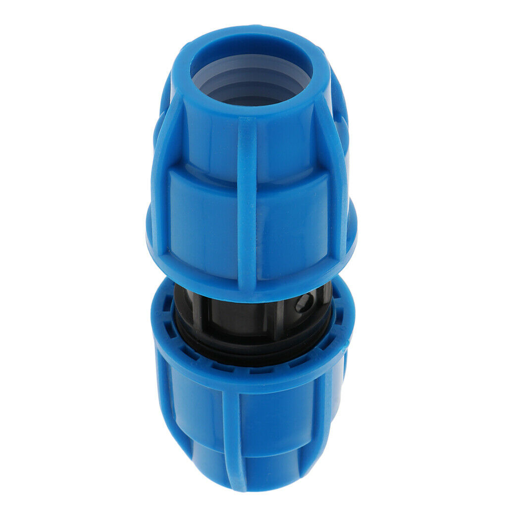 2Pcs PE Straight Union Garden Hose PE Connector Heavy Duty Water Hose Fittings