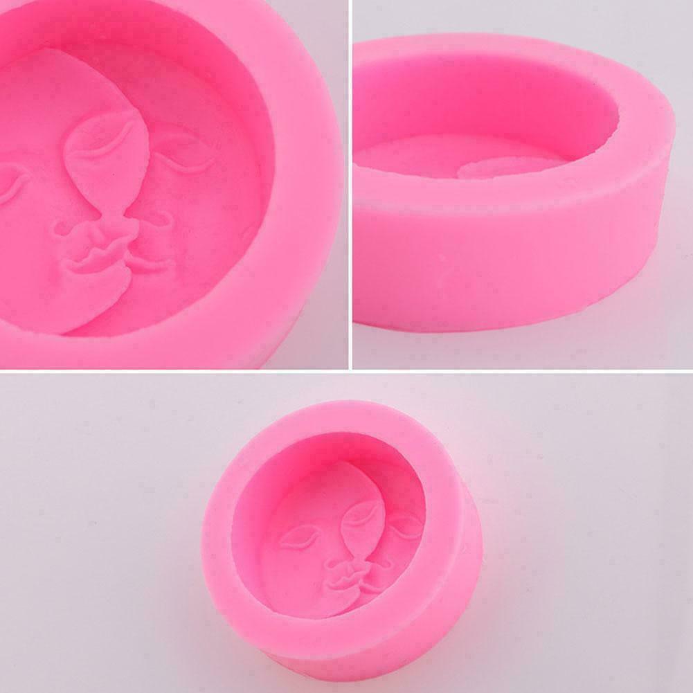 DIY Silicone Sun Moon Face Candle Soap Mold Craft Molds Mould Handmade SALE X1C1