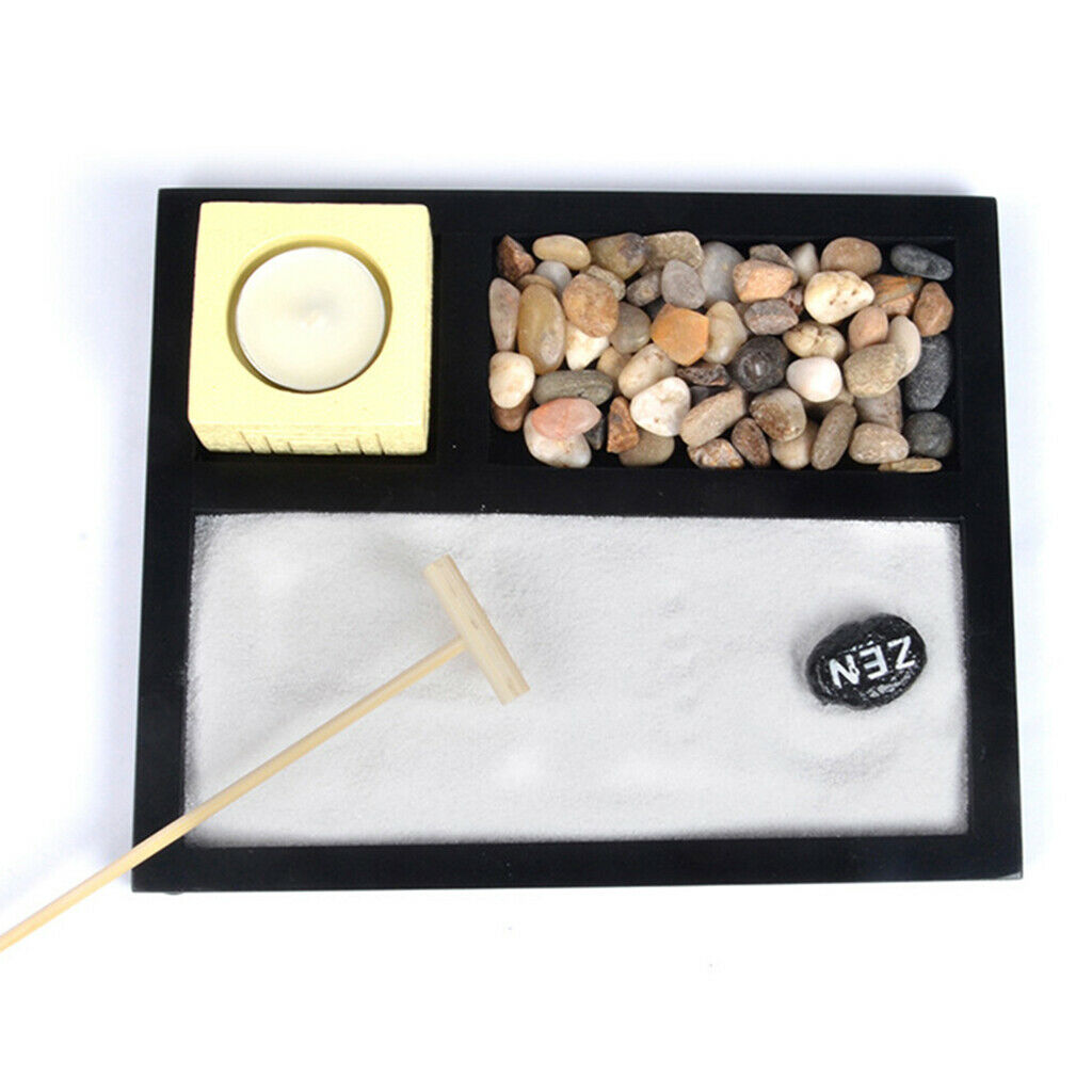 Mini Wooden  Garden Desktop Sandbox Sand Tray For Kids Adults Toys
