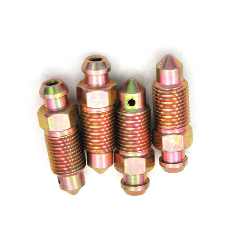 4pcs M10 x 1.0mm Motorcycle Bike Brake Caliper Steel Bleed Screw Nipple U.l8