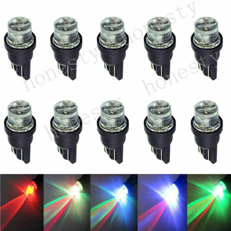 50X T10 W5W 194 168 501 LED Multi-color Red Green Blue flash CAR LIGHT BULBS 12V