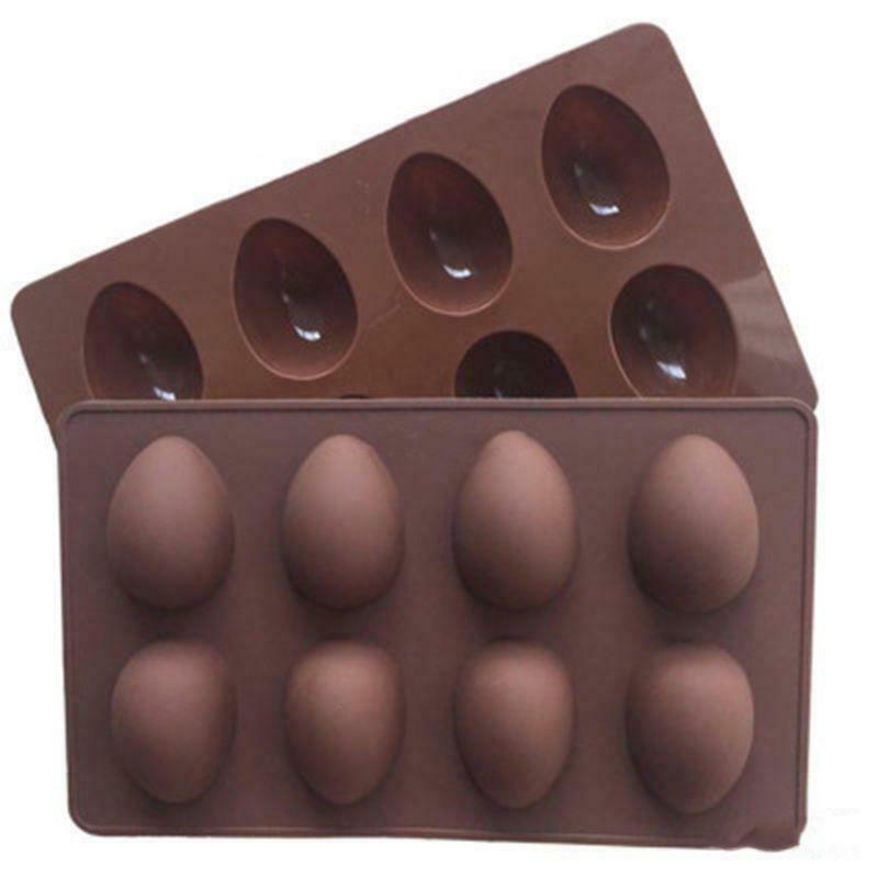 8 Easter Egg Shape Cake Soap Mold Silicone Mould Chocolate Decoration Baking
