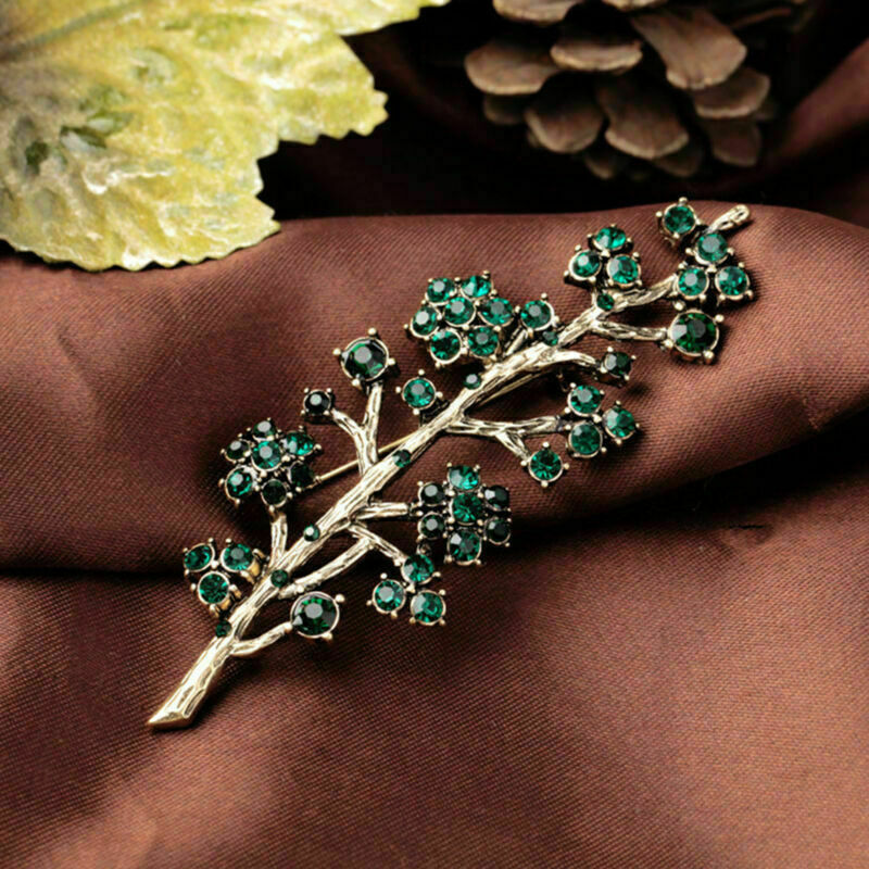 betsey johnson Fashion Rhinestone Crystal Flower Brooch Pin Art Deco