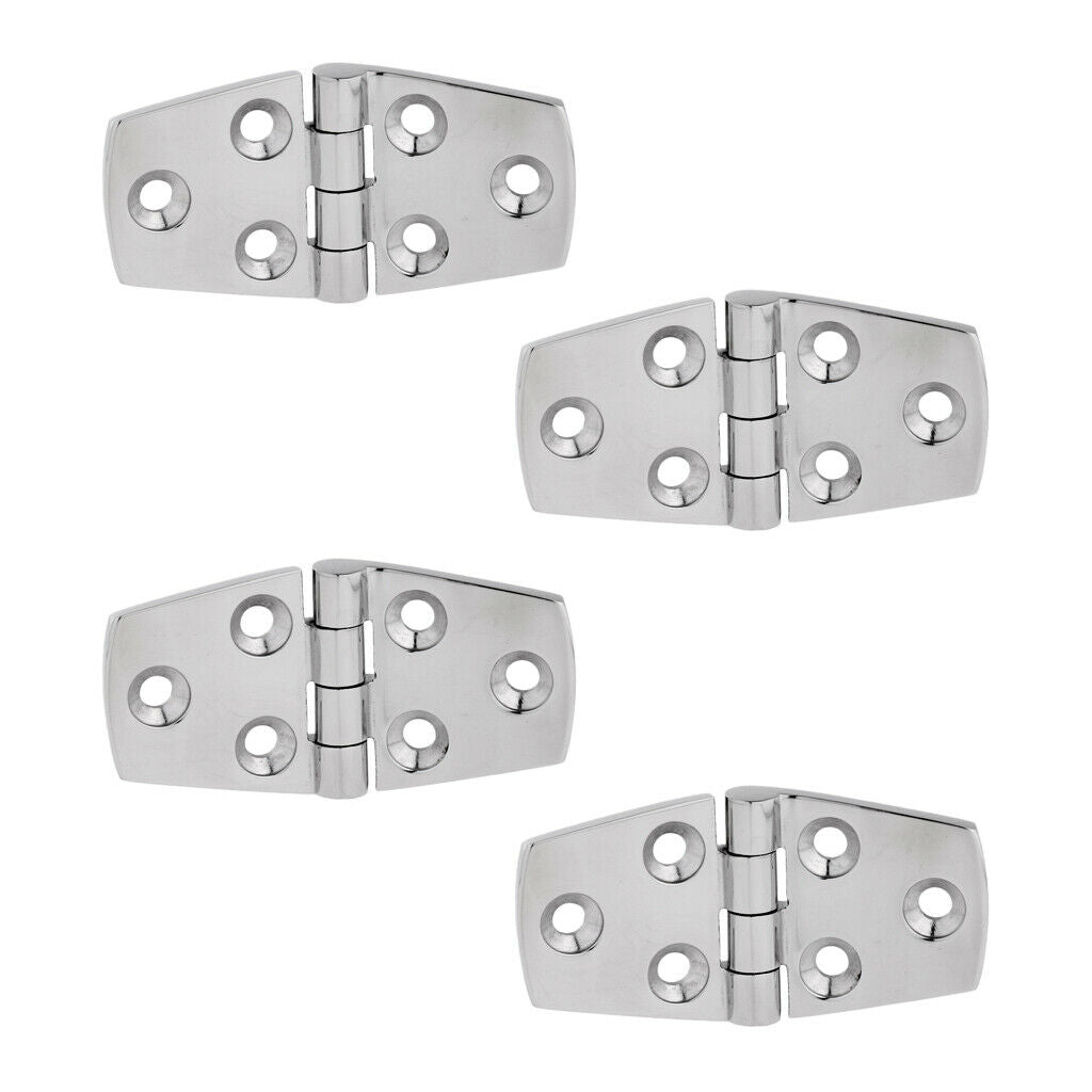 4Pieces 316 Stainless Steel Strap Hinge Door Hinge for Marine/Boat/Yacht/RV