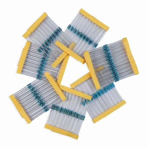 17 Values 1% Resistor Kit Assortment, 0 Ohm-1M Ohm (Pack of 525), Pin (0.02 G5V0