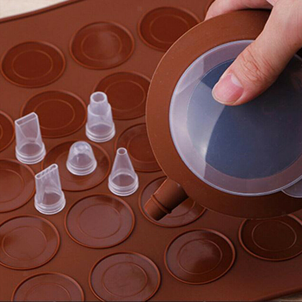 French Macaroon Baking Decorating Tips Cake Cookie Kit with 5 Nozzle Tips