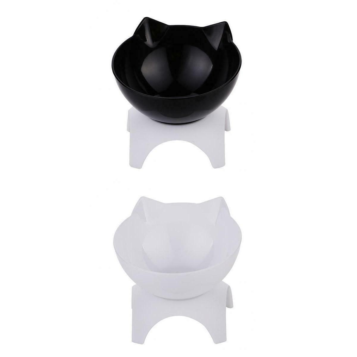 2Pieces Kitten Elevated Bowls Pet Raised Food Feeder Small Pet Puppy Kitten