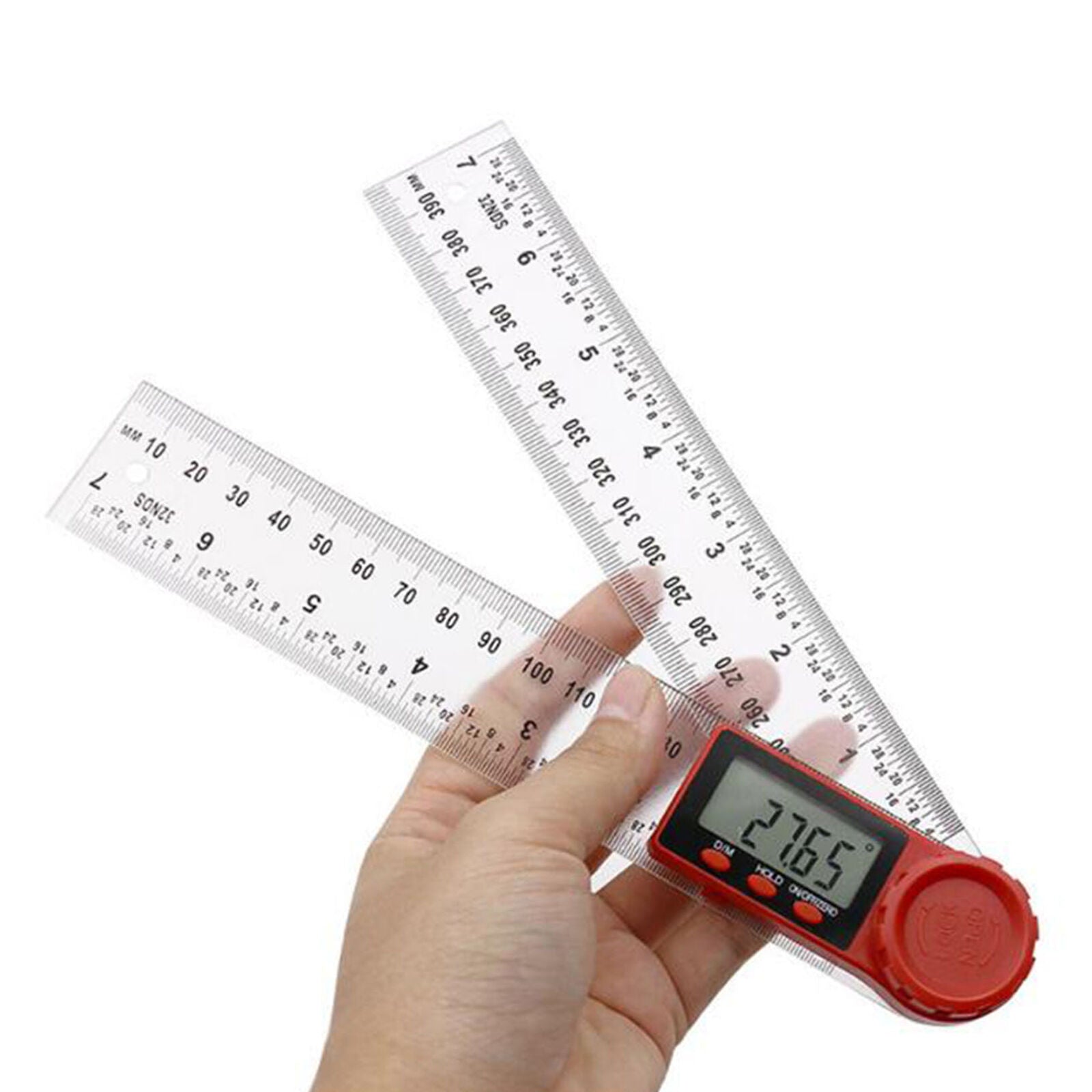 0~360 ℃ Digital Angle Finder Electronic Digital Protractor Stainless Ruler