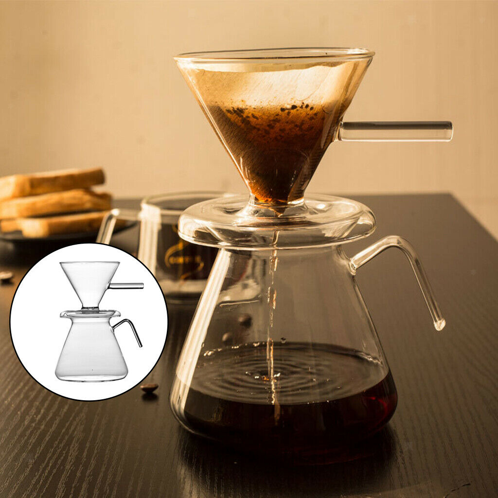 600ml Pour Over Coffee Maker Glass Manual Drip Coffee Pot for Home Travel