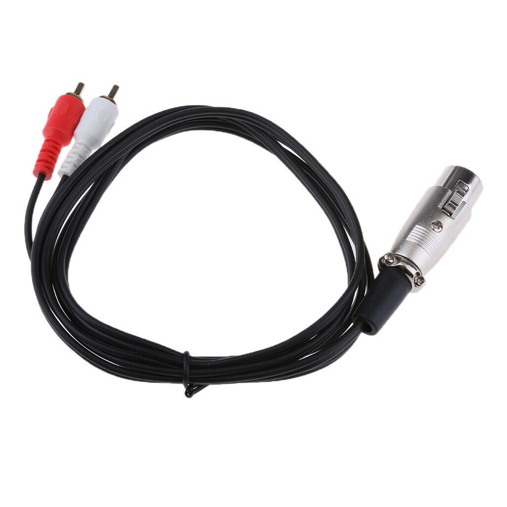 Female XLR to RCA Male Wire HIFI Stereo Audio Connection Microphone Cable