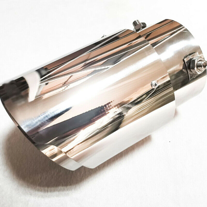 60mm Inlet Gloss Stainless Steel Car Exhaust Pipe Tail Muffler End Tip 89mm Out