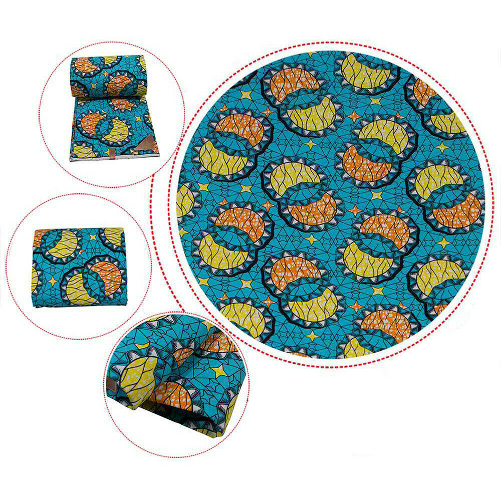 African Ethnic Polyester Printed Cloth Floral Fabric Clothes Bag Sewing Material