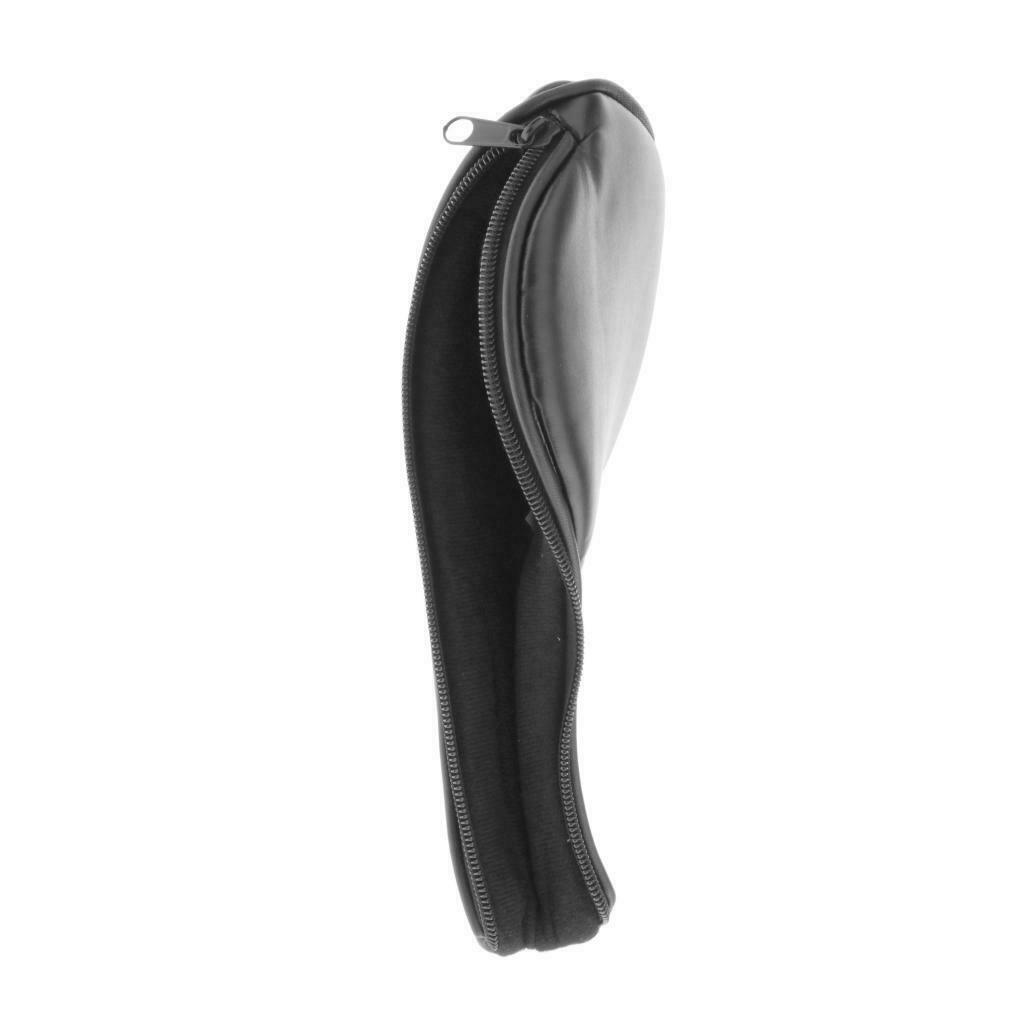 4-Pack Black Zipper Leather Deluxe Golf Iron Covers Set Golf Club Head Cover