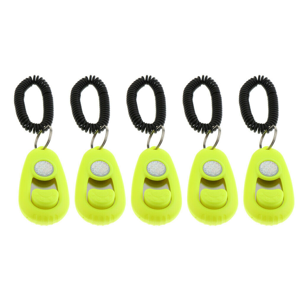 Pet Tainer Whistle Easy Puppy Training Obedience Agility Keyring Yellow