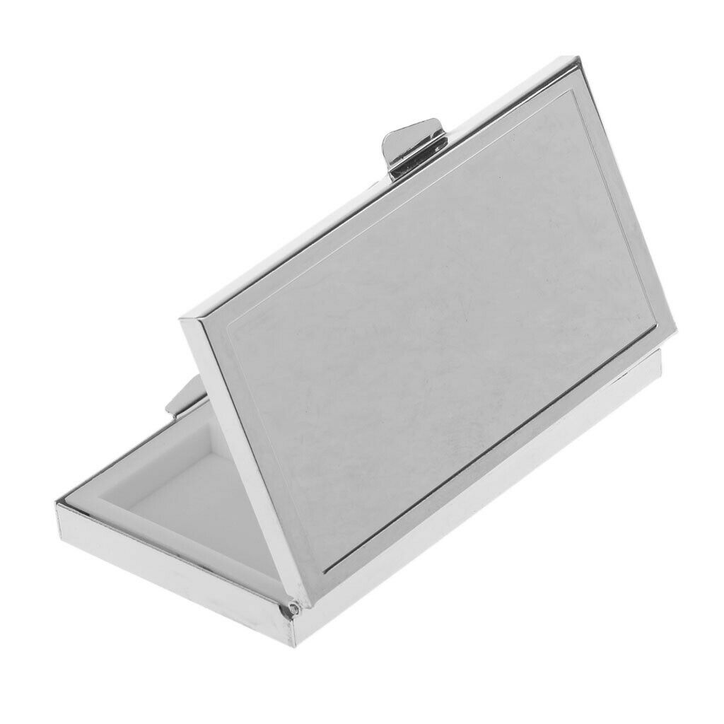 2 Pieces Travel Metal Pill Box Medicine Organizer Container Case Storage