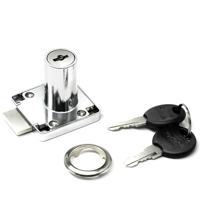 Drawer Locks with 2 Keys Cabinet Lock Rolled Steel Furniture Hardware Cam.l8