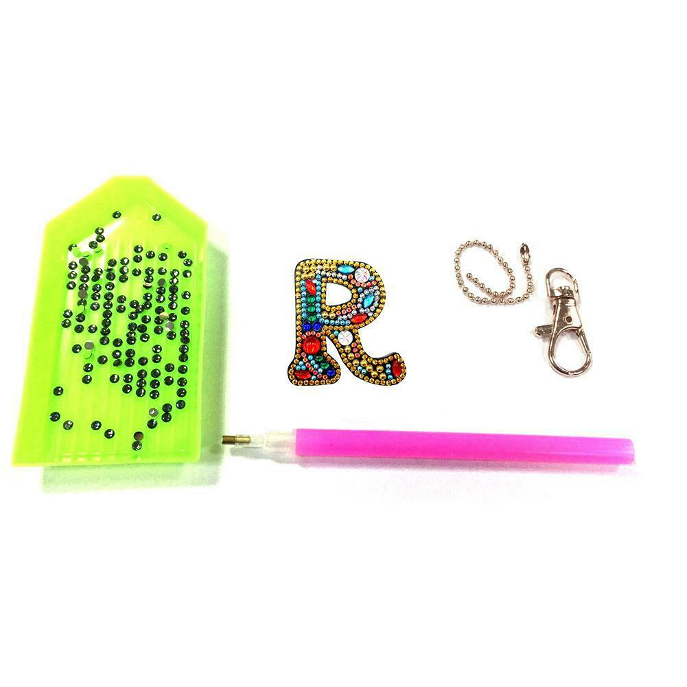 KeyChains DIY Key Chain Diamond Painting Letters Women Bag Keyring Pendant Gi @