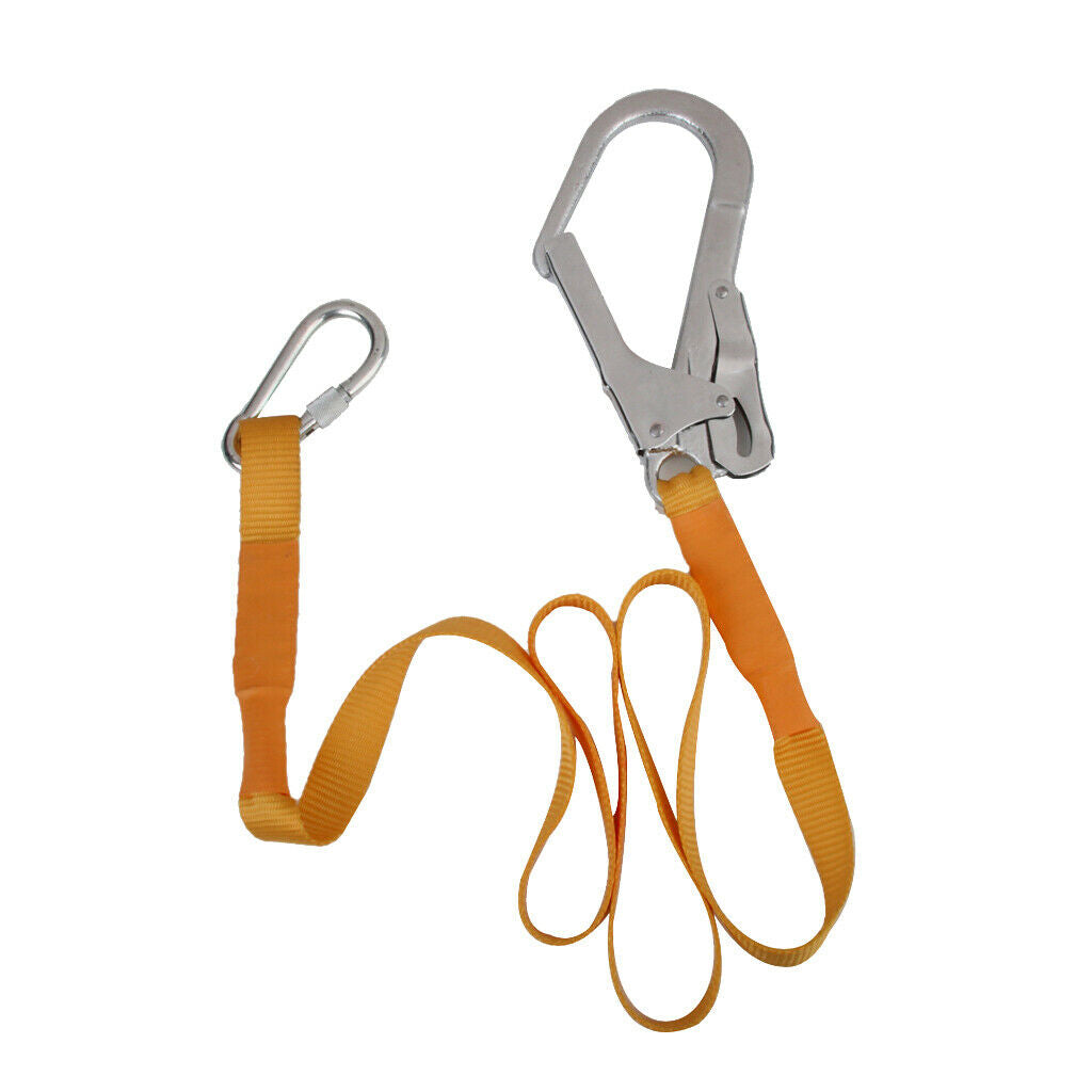 Climbing Rope Suspender Belt with Carabiner Buckle Mountaineering Outdoor Safety