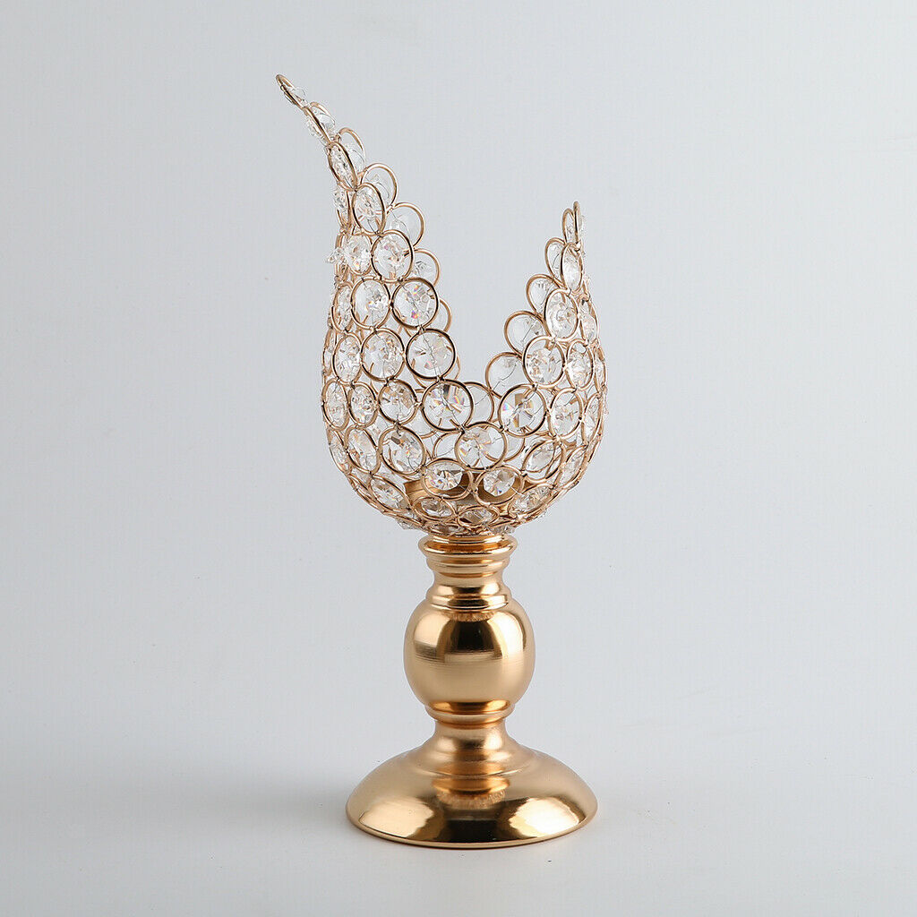 Pack of 2 Candle  Crystal Candlestick Dressing Table Vanity Bedroom Decor
