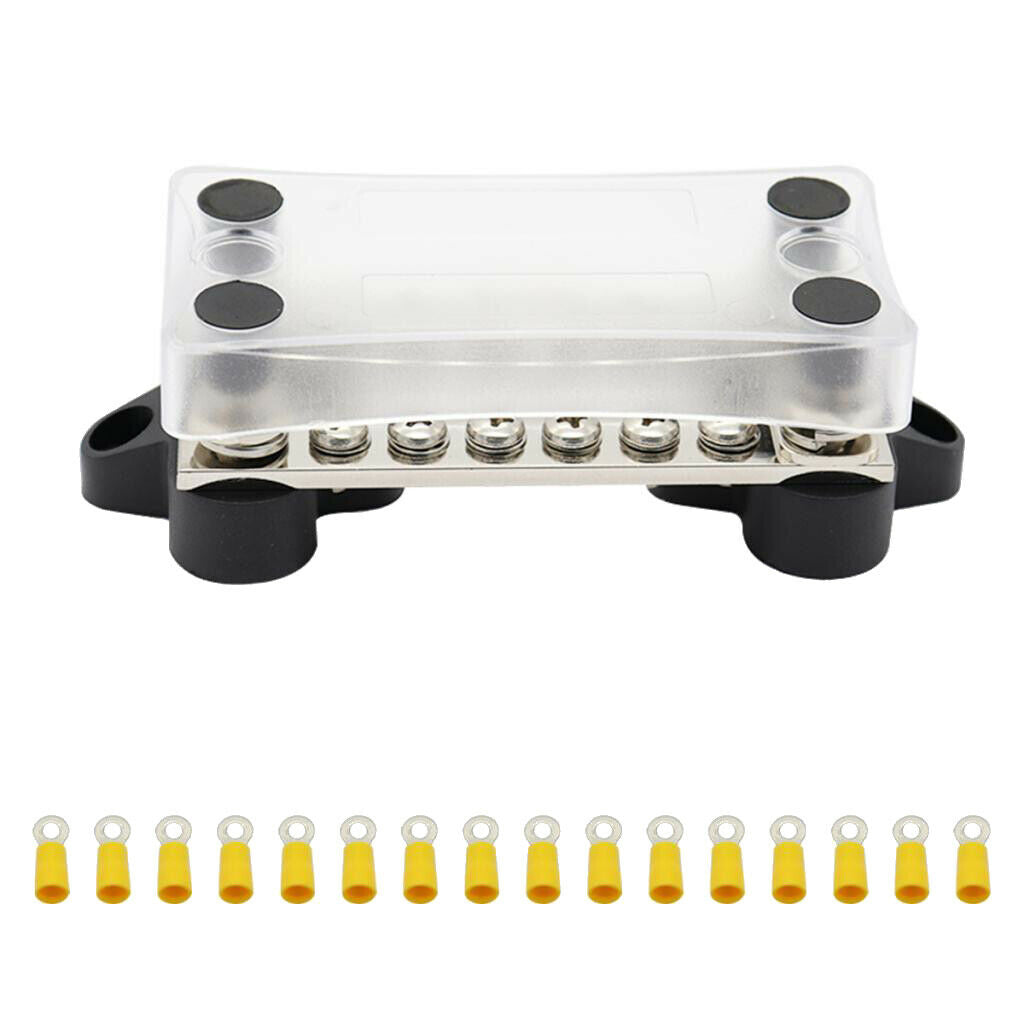 Boat 100A Dual Row Bus Bar Distribution Block with 16 Terminals