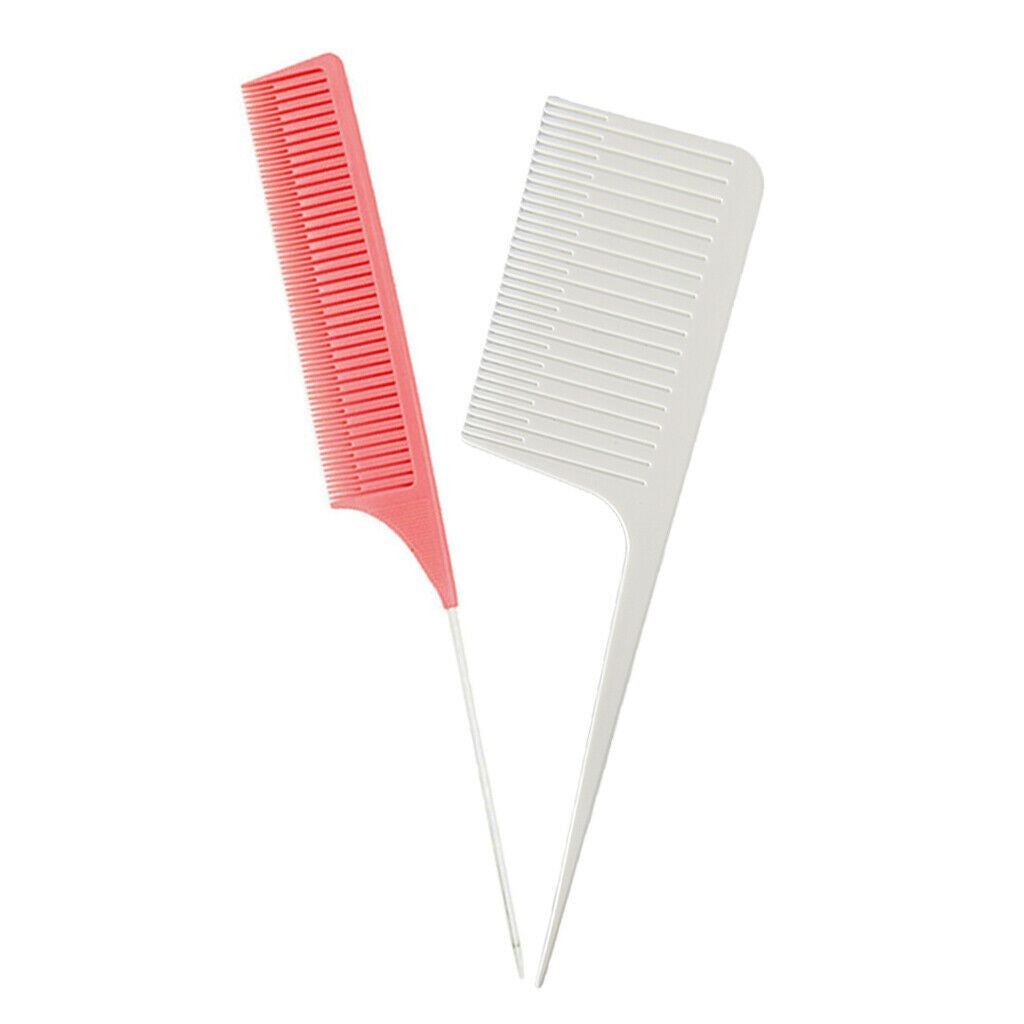 2 Pieces Fine One-way Weaving Highlighting Foiling Hair Comb Highlight Tool