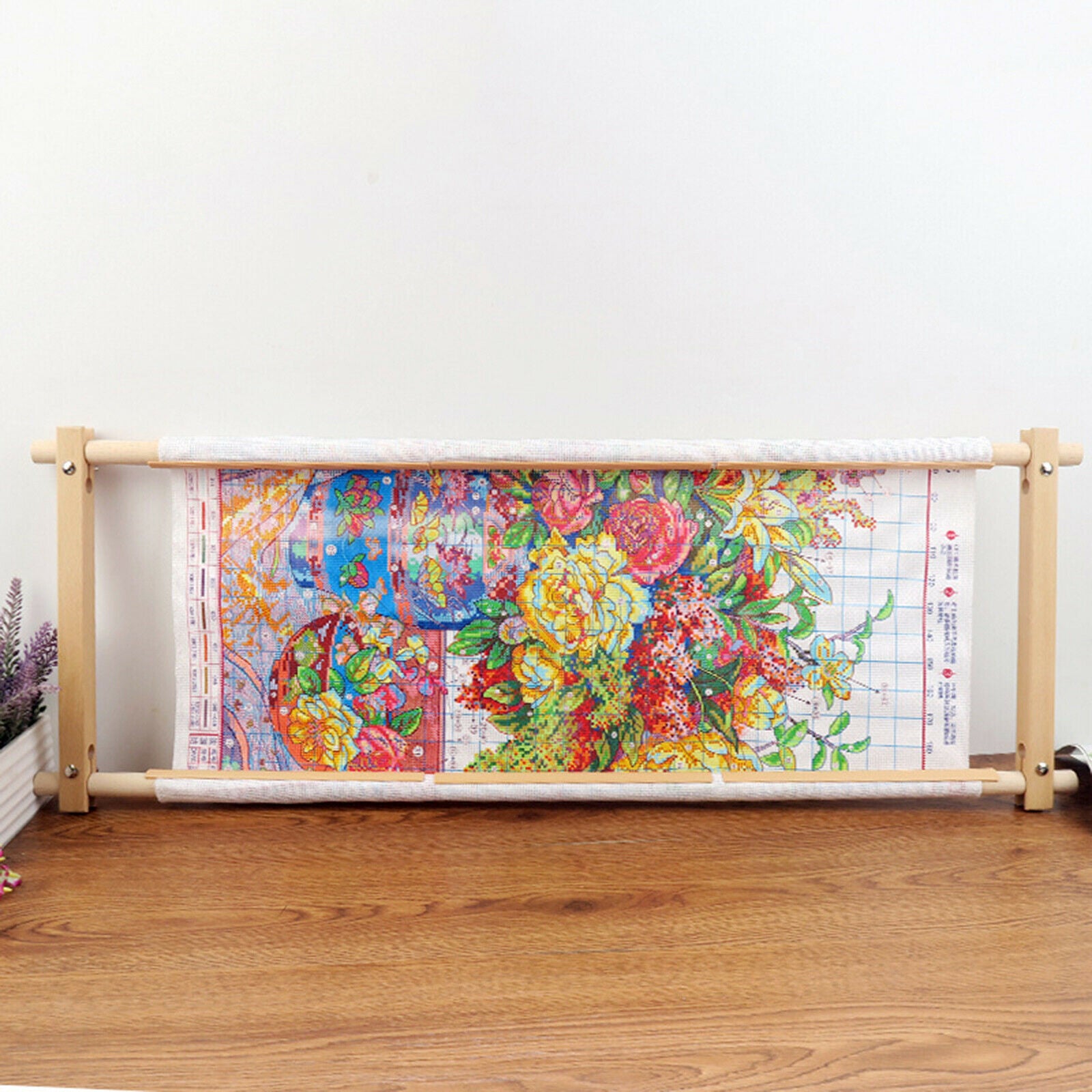 Tapestry Scroll Rectangle Embroidery Frame Cross Stitch Craft Quilting Hoop