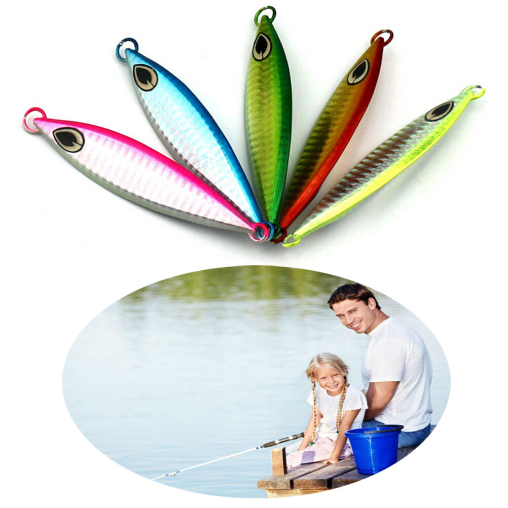 60g sea fishing lead metal fishes lure baits sea needle lead slow jigging bai DD