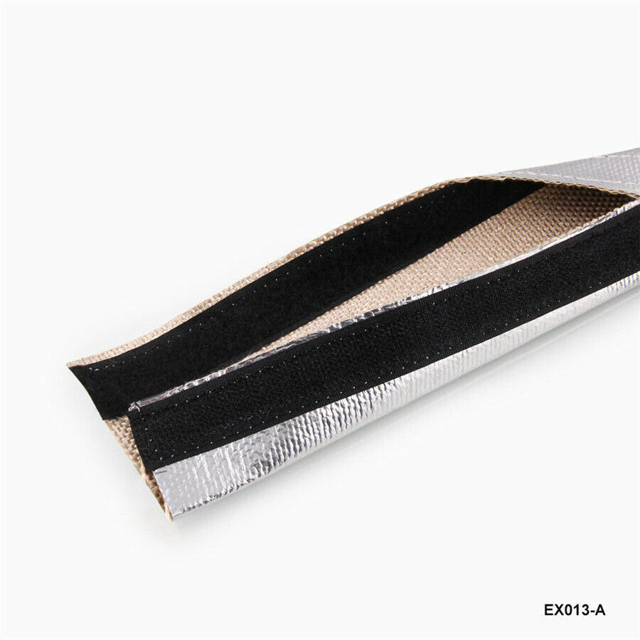Metallic Heat Shield Thermal Sleeve Insulated Wire Hose Cover L:1820MM W:85MM