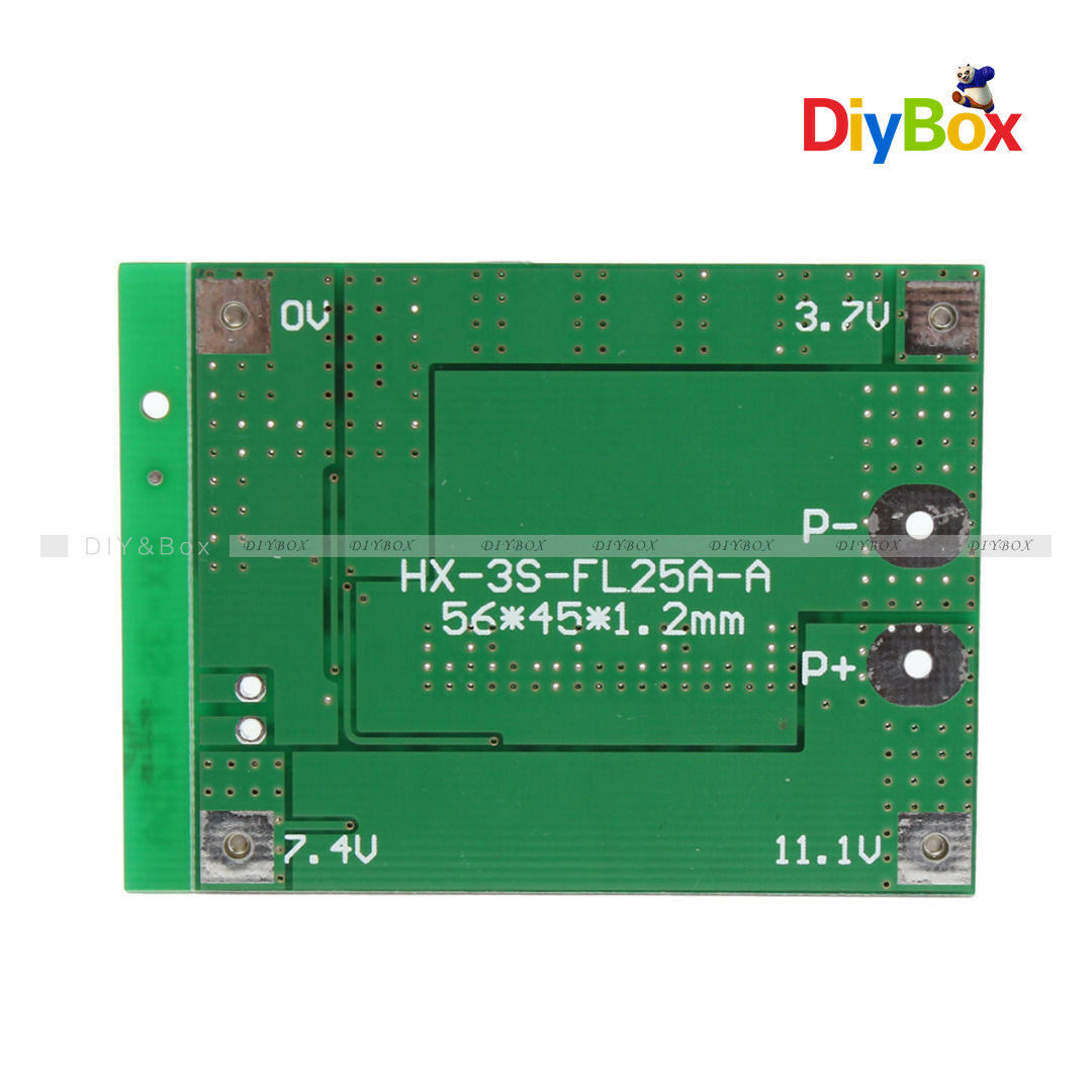 3S 25A 12V 11.1V 12.6V Balance 18650 Li-ion Lithium Battery PCB Protection Board
