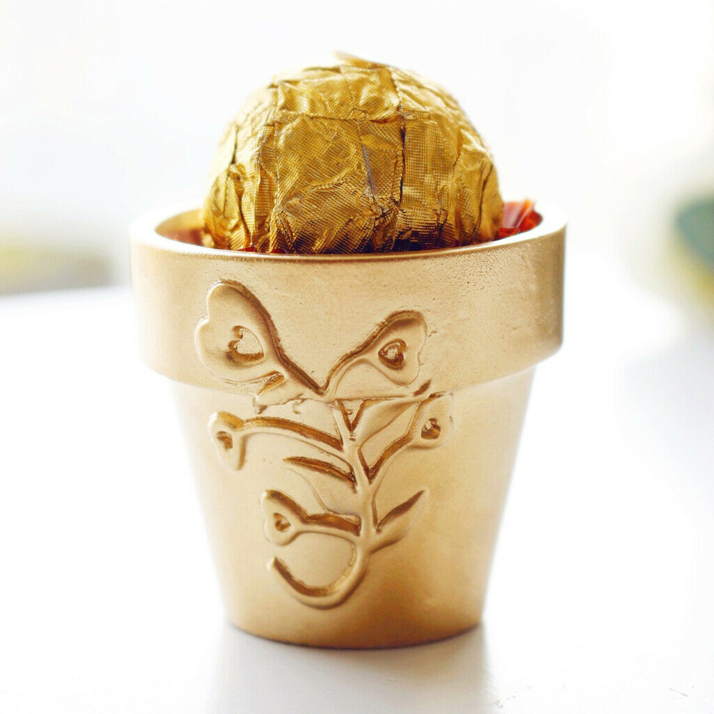 Mini Flowerpot Candy Bucket Golden Cute Creative Bucket