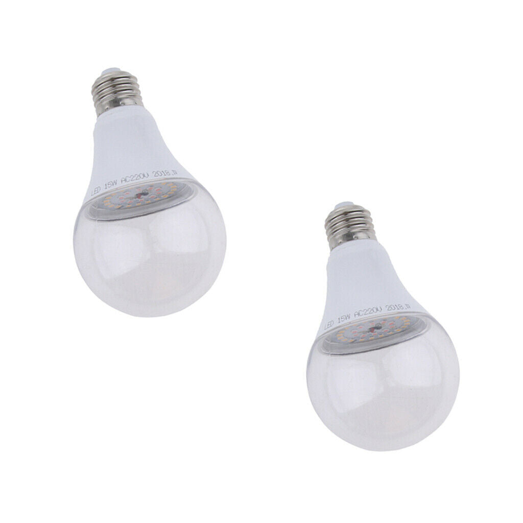 2 Pack E27 Socket Plant Growth Light Lamp LED Bulb for Office Home Garden