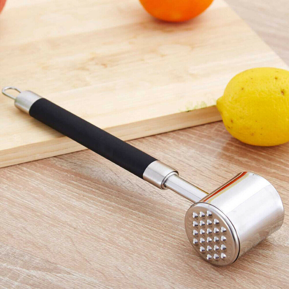 Stainless Steel Metal Meat Mallet Tenderizer Steak Beef Hammer Kitchen Tool