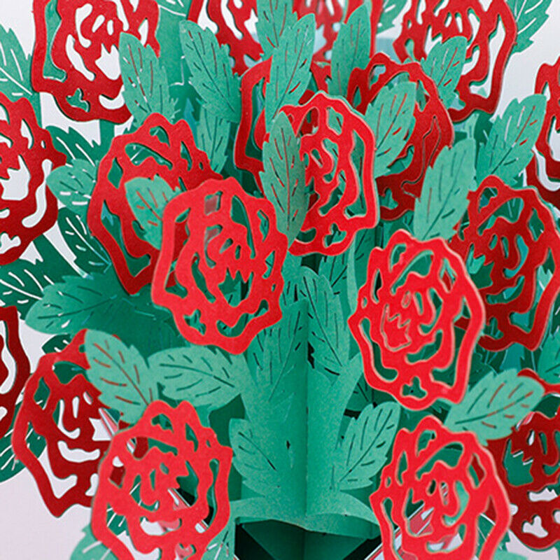 Rose Bouquet Greeting Card, Message Card, Birthday Card, Appreciation Wedding HN