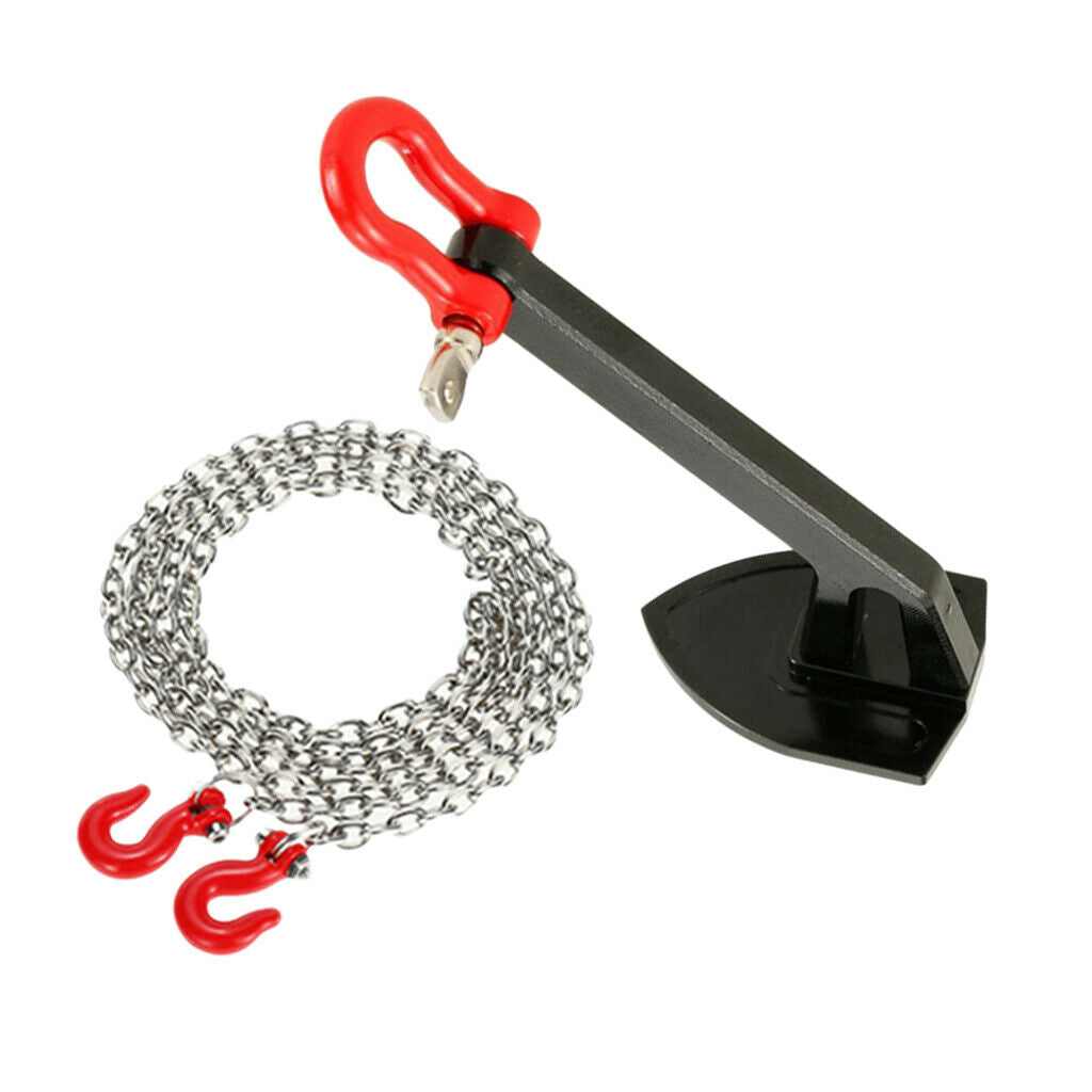 1/10 RC Metal Heavy Winch Anchor w/ Tow Chain for RC Crawler CC01 TRX4
