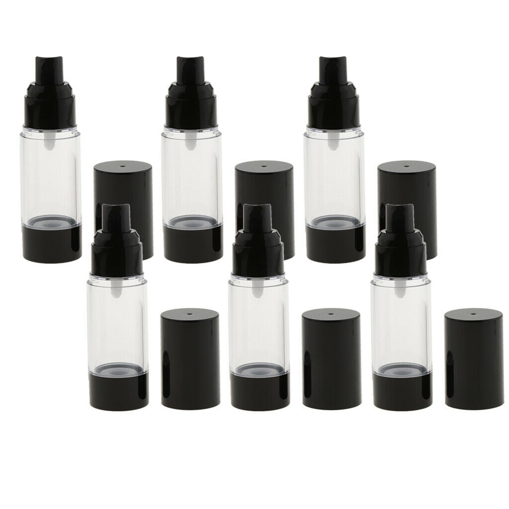 12 Piece Empty Refillable Airless Pump Bottles Travel Atomizer Bottles 30ml