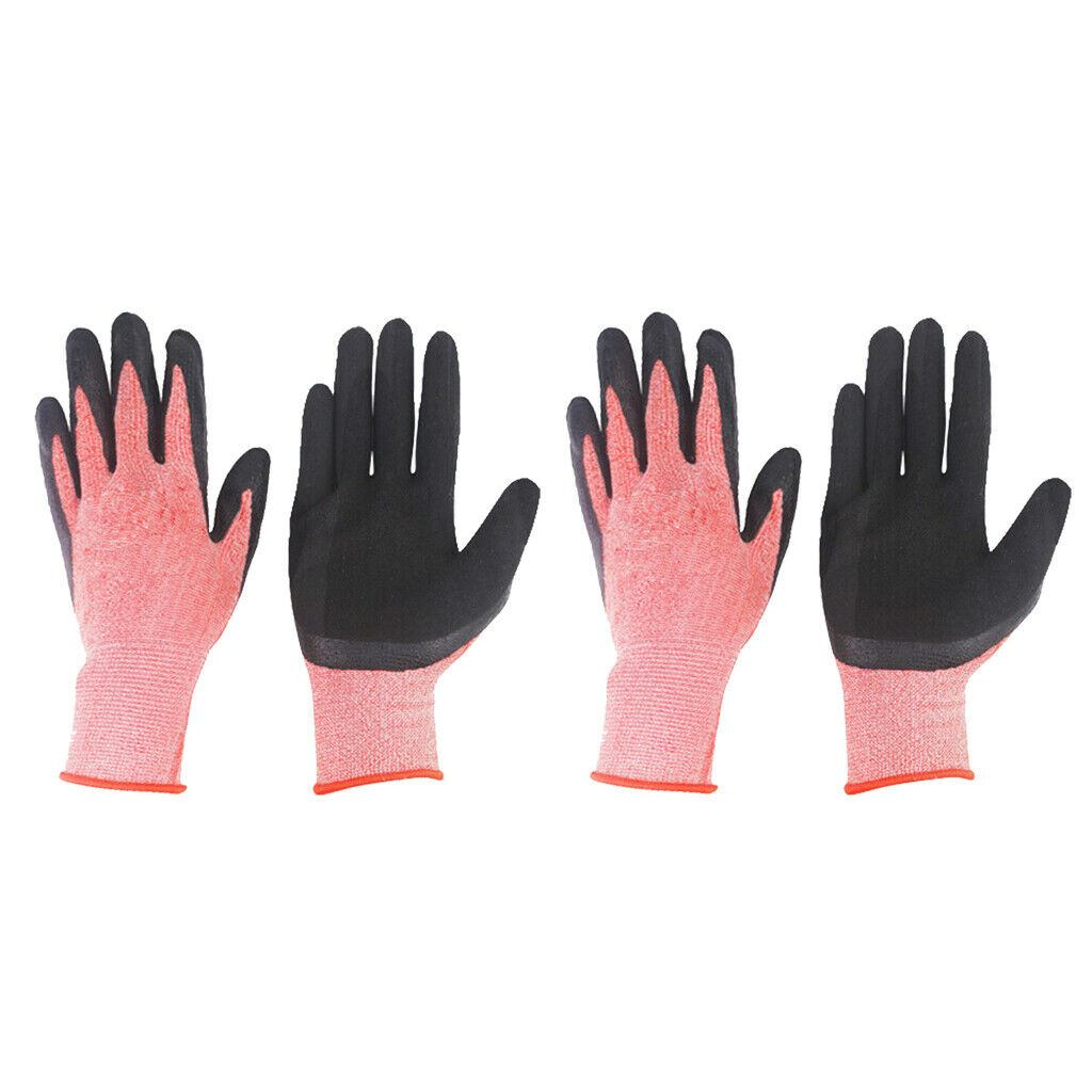 2 Pair Garden Premium Work Gloves - Latex Textured Coated Ideal for Gardening,