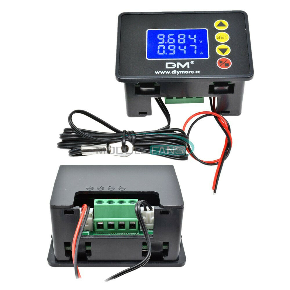 Digital 1.37" LCD 0-100V 10A 1000W Voltage Current Wattmeter Temperature Tester