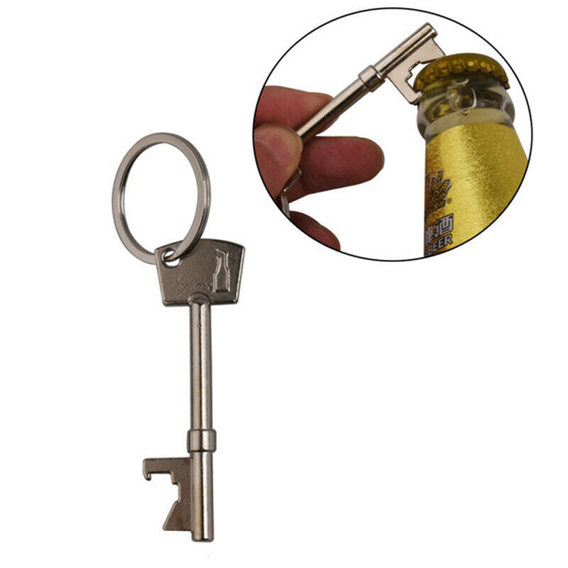 Portable Key Shape Bottle Opener Keyring Keychain Metal Beer Opener Party Tool
